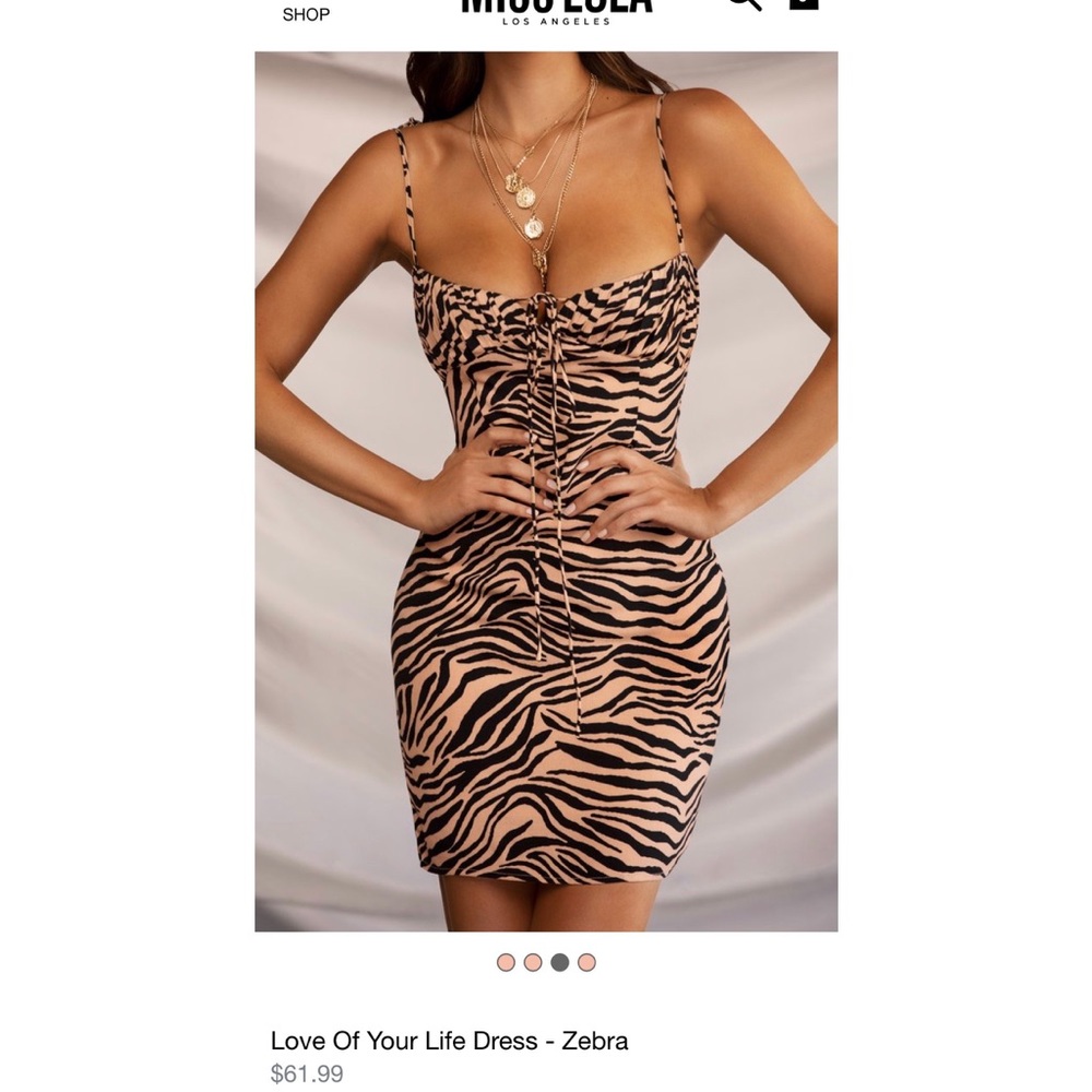 MissLola Zebra mini dress